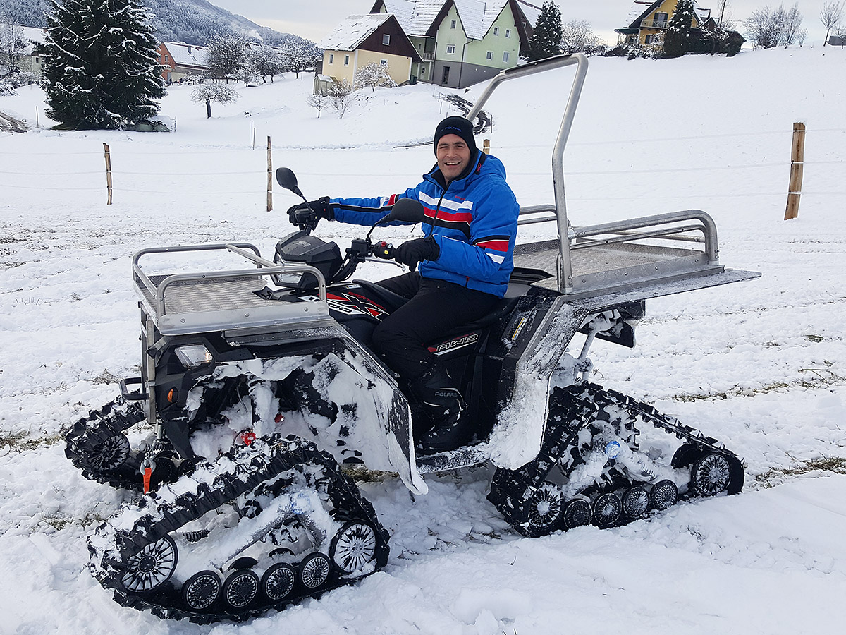 Winter Transport ATV Raupenfahrwerk